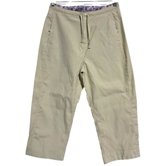Meridian Expedition Pants - Meridian Expedition Cropped Pants Womens Size M Floral Lining Green Cotton & Nyl